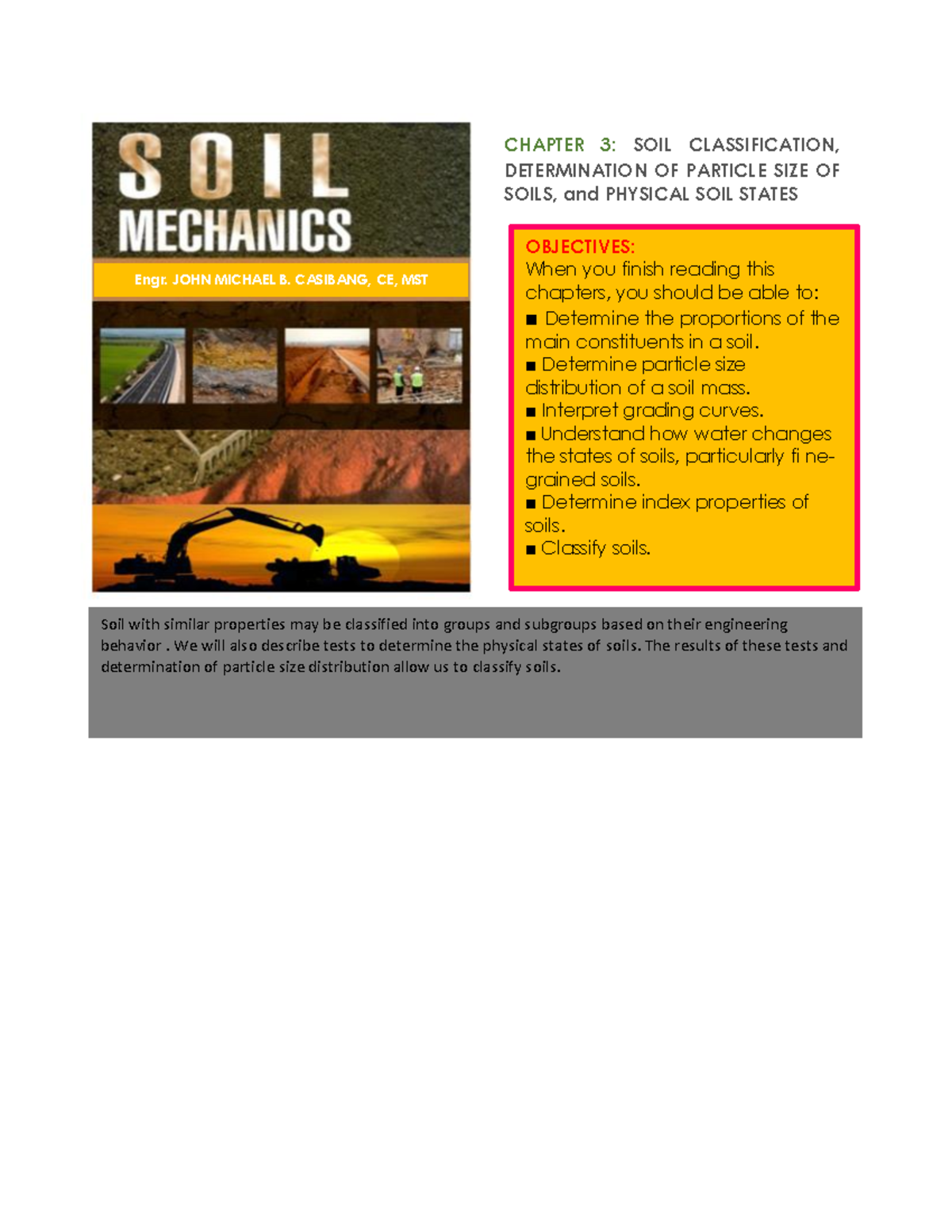 SOIL+ Classification,+ Determination+OF+ Particle+SIZE+OF+ Soils,+and+ ...