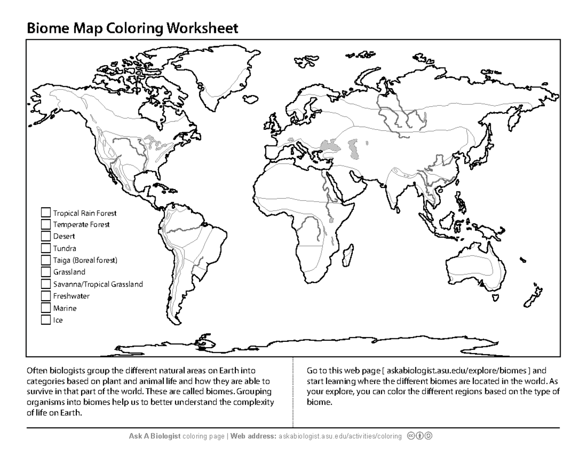 Biome-activity - Grassland Tundra Freshwater Temperate Forest Tropical ...