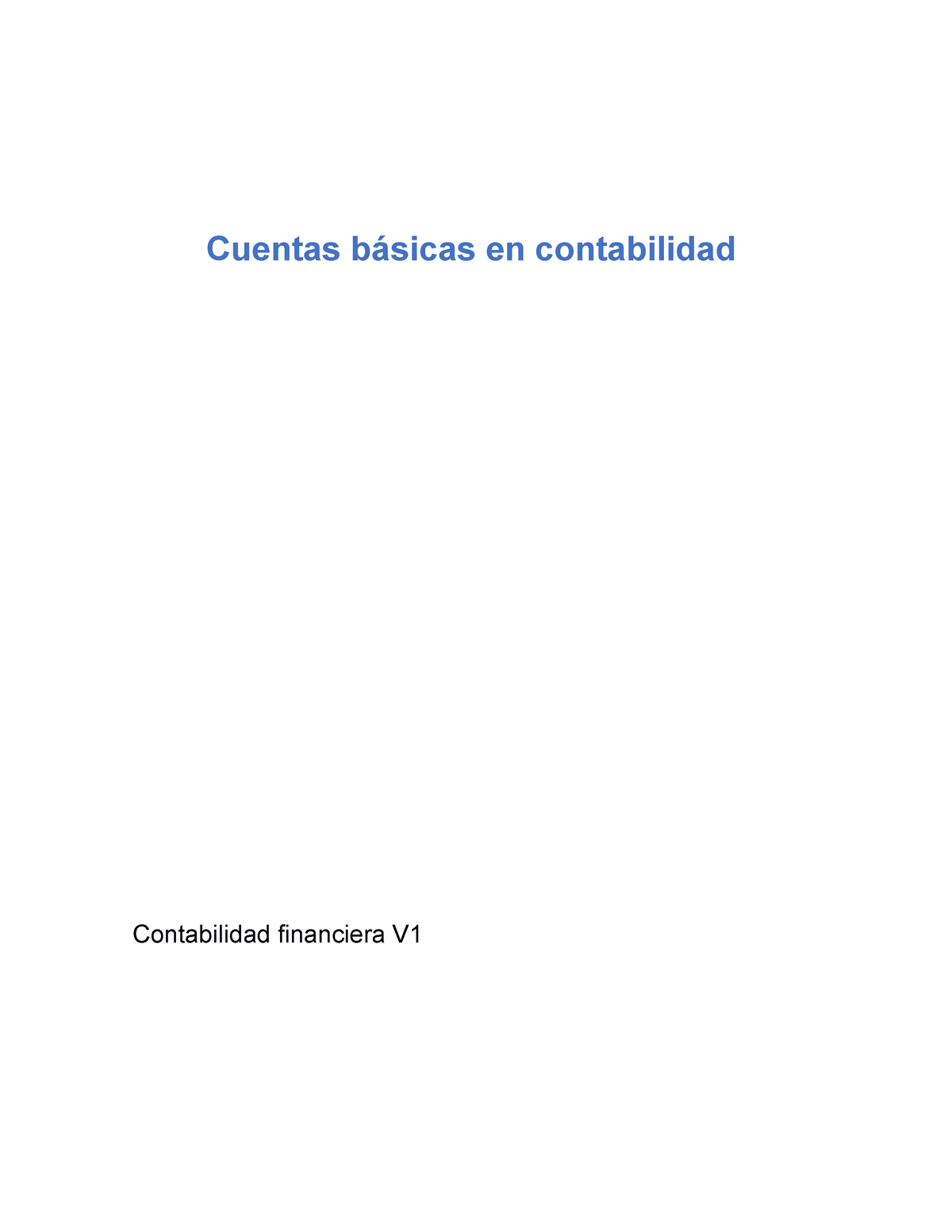 Cuentas Basicas De Contabilidad Apuntes Y Link Cuentas Básicas En