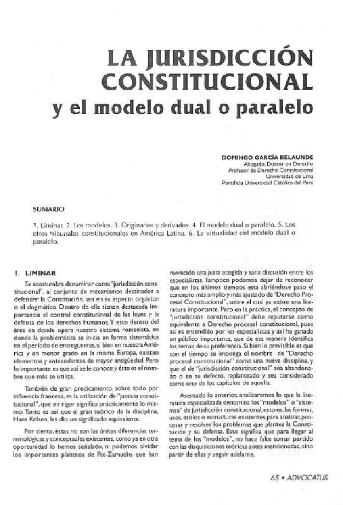 La jurisdiccion constitucional y el mod - derecho agrario - Studocu