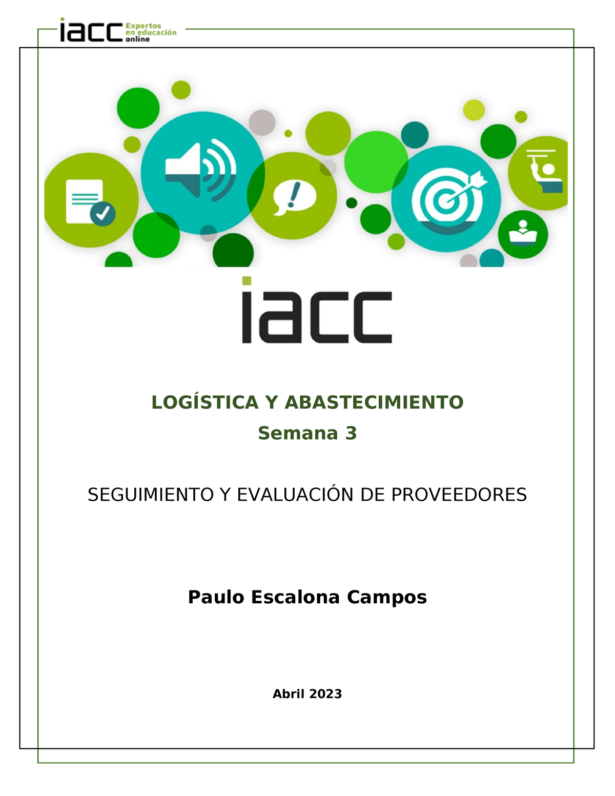 Logistica Y Abastecimiento Semana 3 - LOGÍSTICA Y ABASTECIMIENTO Semana ...