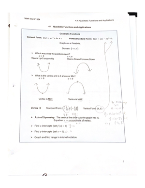 Lecture 4 And 5 - MATH 1314 - 4 Lecture 2 Notes ALG2002-01 ALG2002 ...