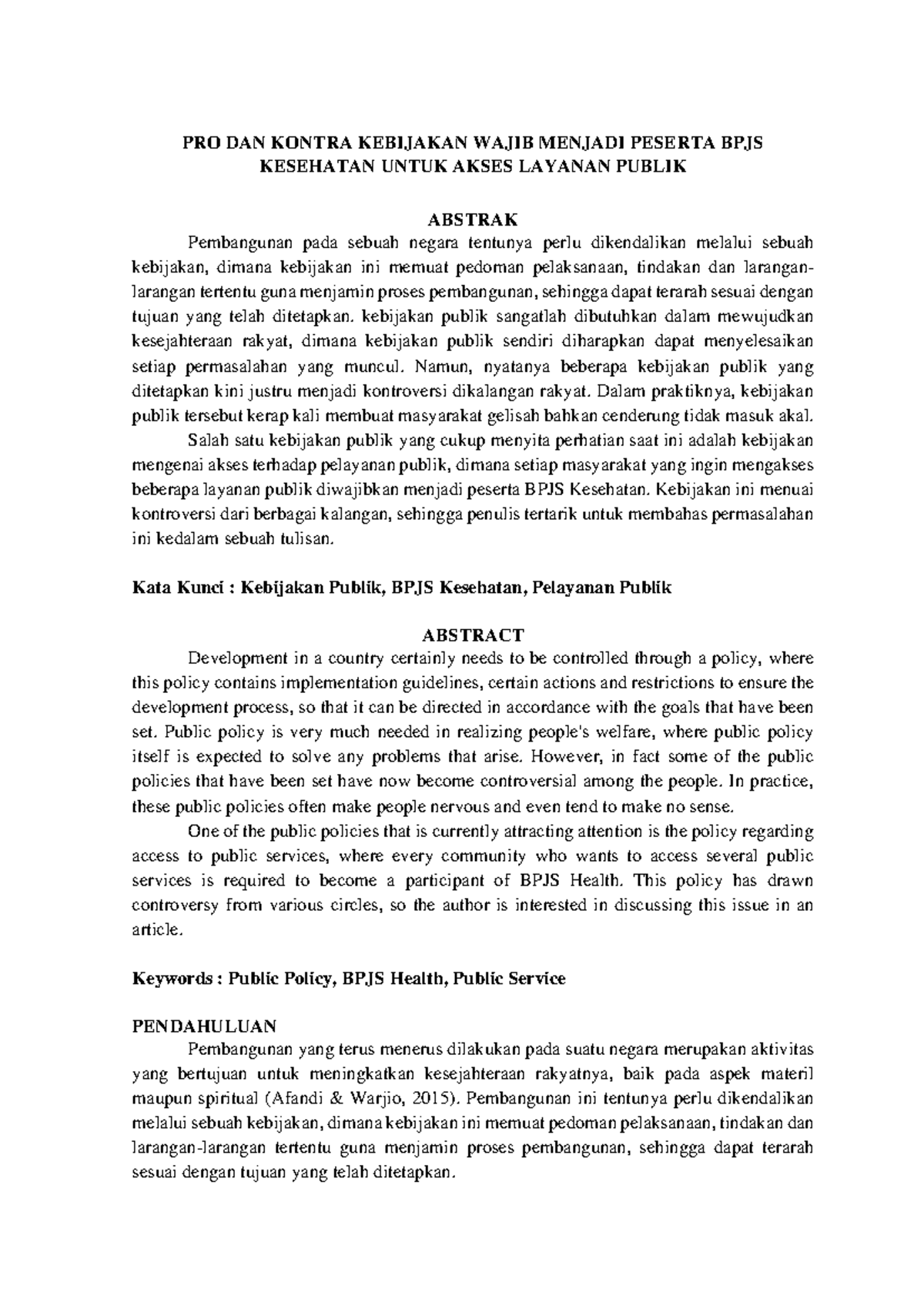 Kajian Kebijakan Wajib Menjadi Peserta BPJS Kesehatan Untuk Akses ...