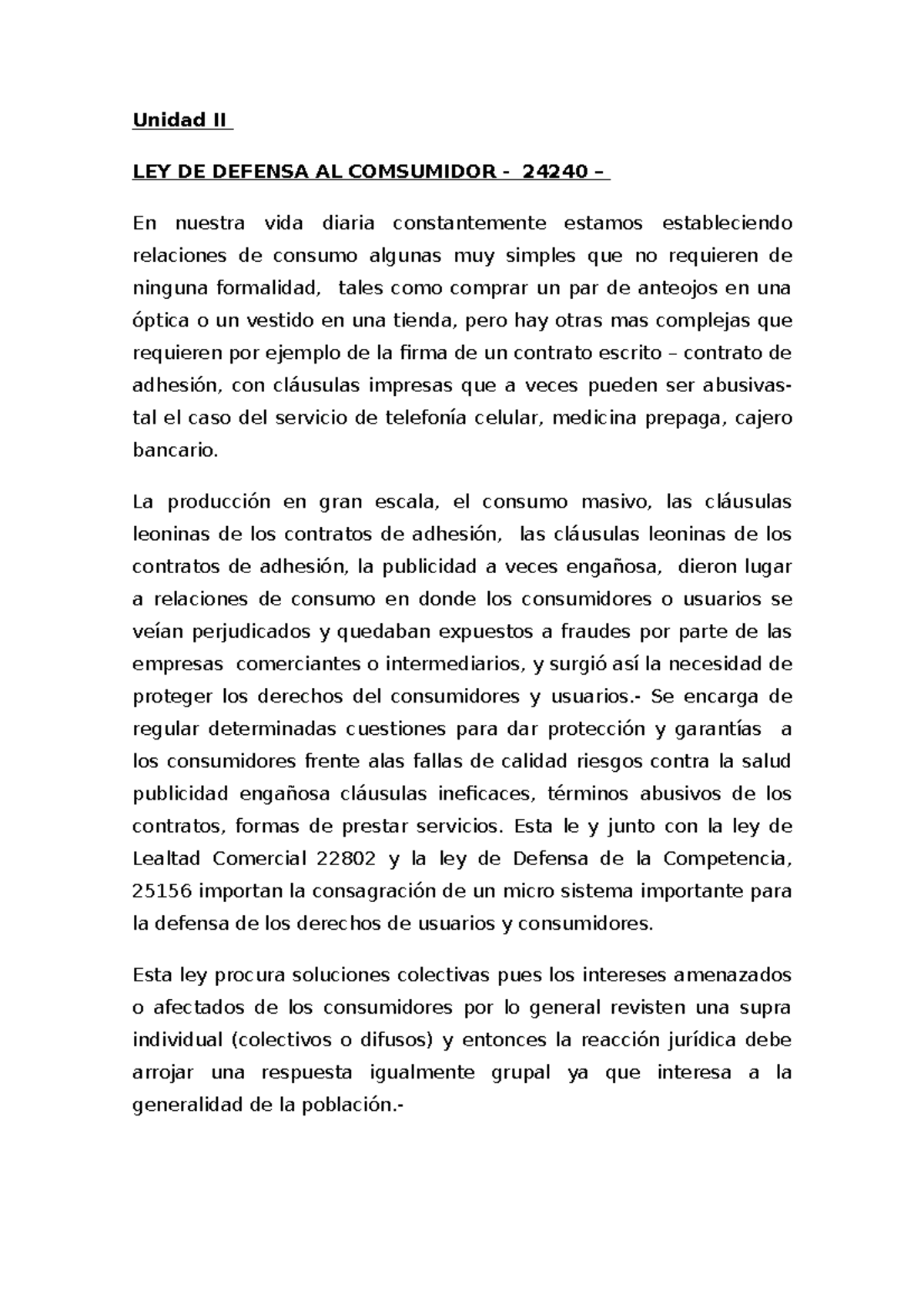 unidad-ii-ley-24240-unidad-ii-ley-de-defensa-al-comsumidor-24240