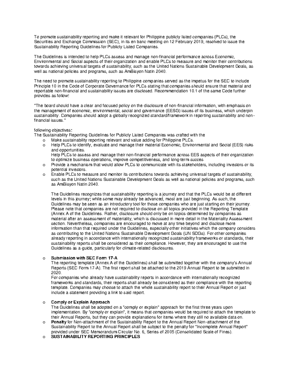 Document - To promote sustainability reporting and make it relevant for ...