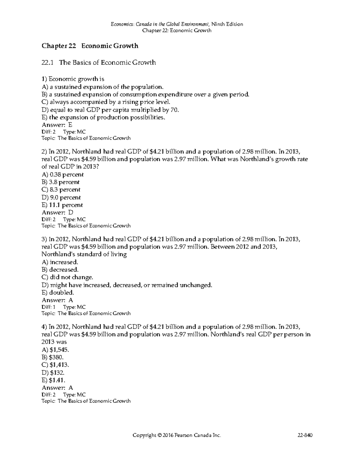 Text Bank-Economic Growth - Chapter 22: Economic Growth Chapter 22 ...