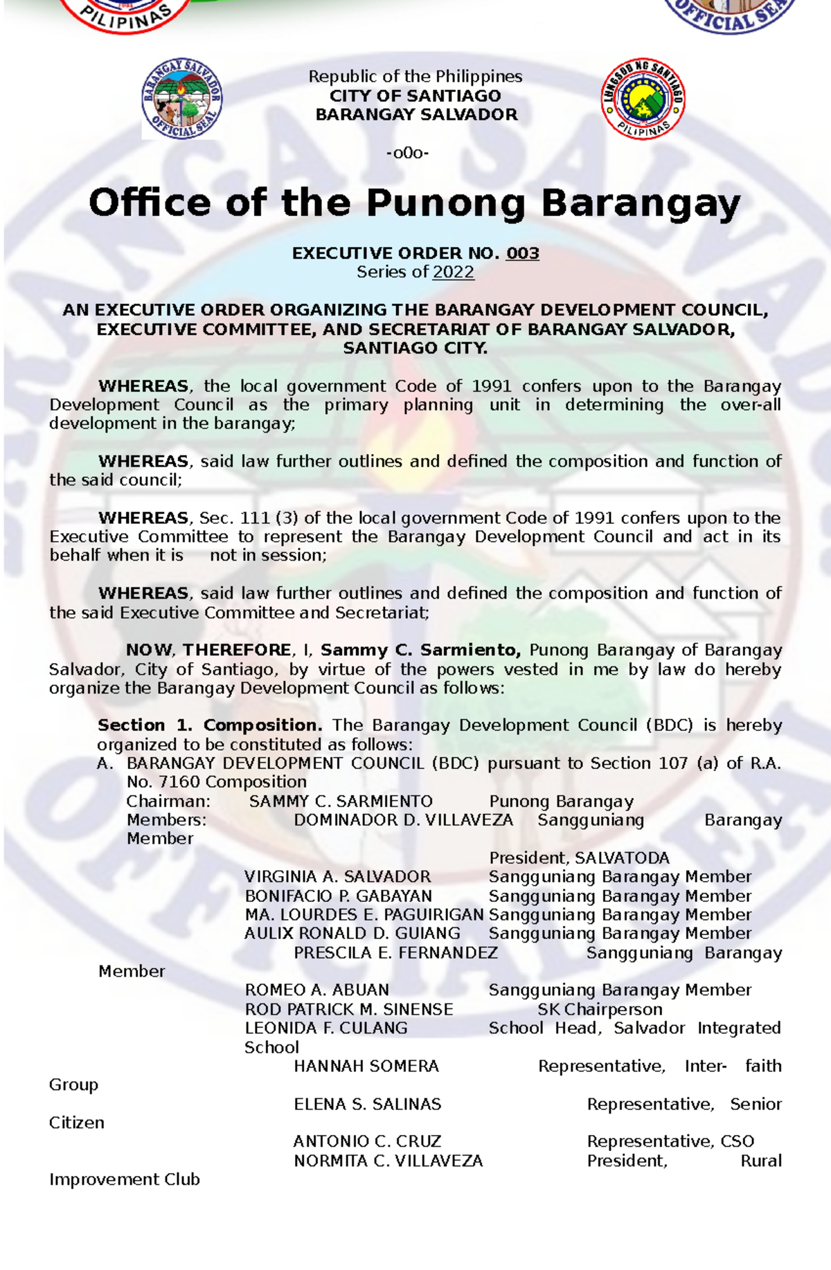 executive-order-no-003-s-2022-organizing-the-barangay-development