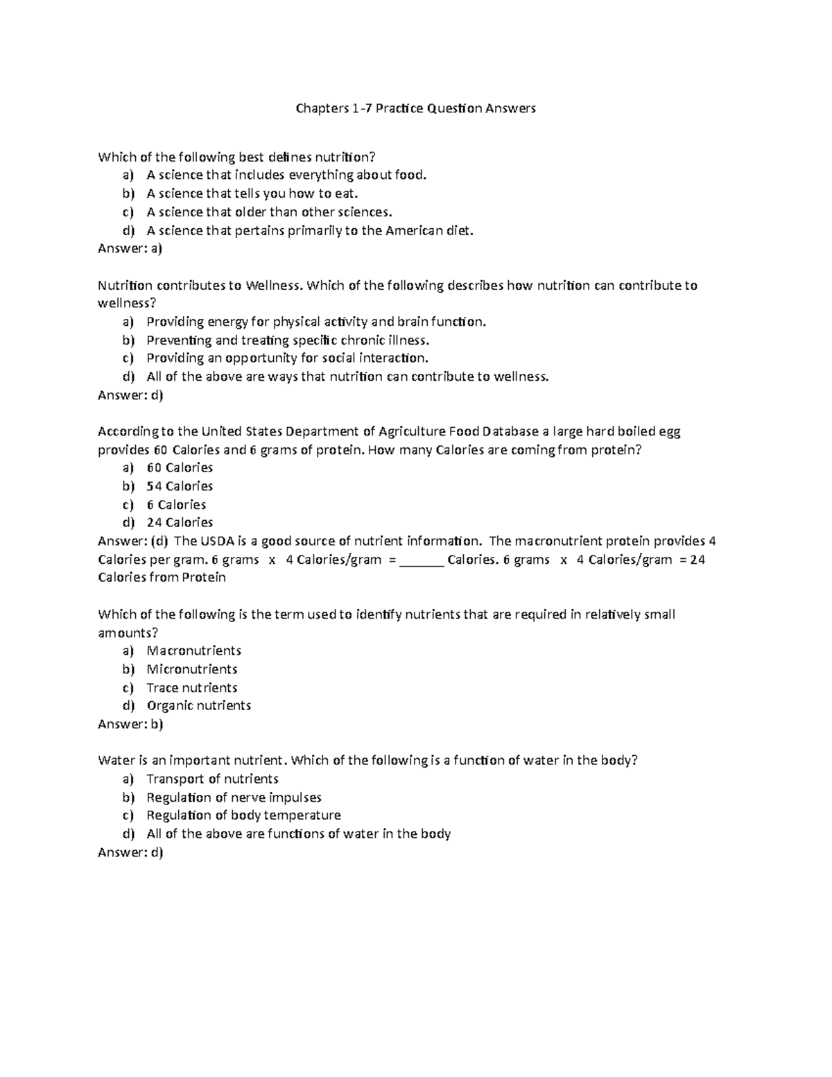 Midterm Question & Answer - Chapters Practice Question Answers Which Of ...