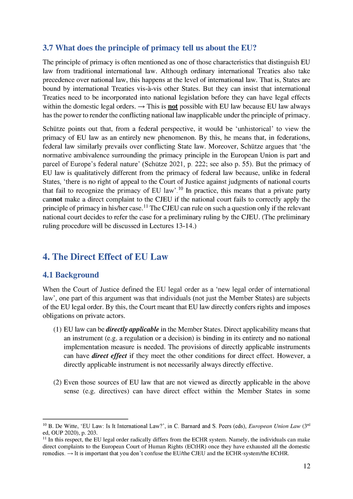 Direct Effect - 3 What Does The Principle Of Primacy Tell Us About The ...