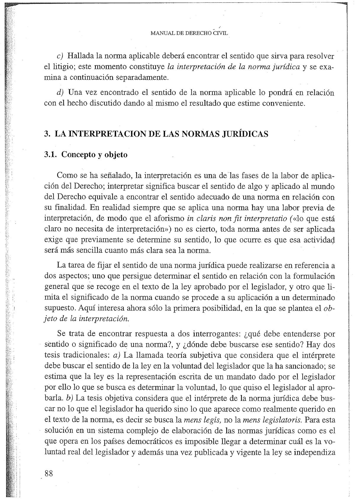 Interpretación Normas Jurí­dicas - Derecho Civil I - Studocu