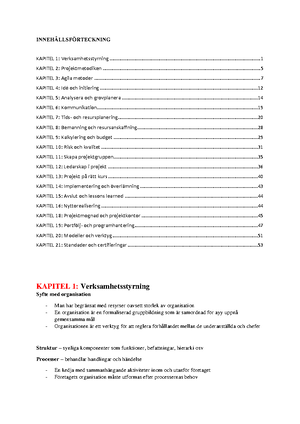 Sammanfattning Av Projektledning Bo Tonnquist - Del 1 - Projekt Som ...