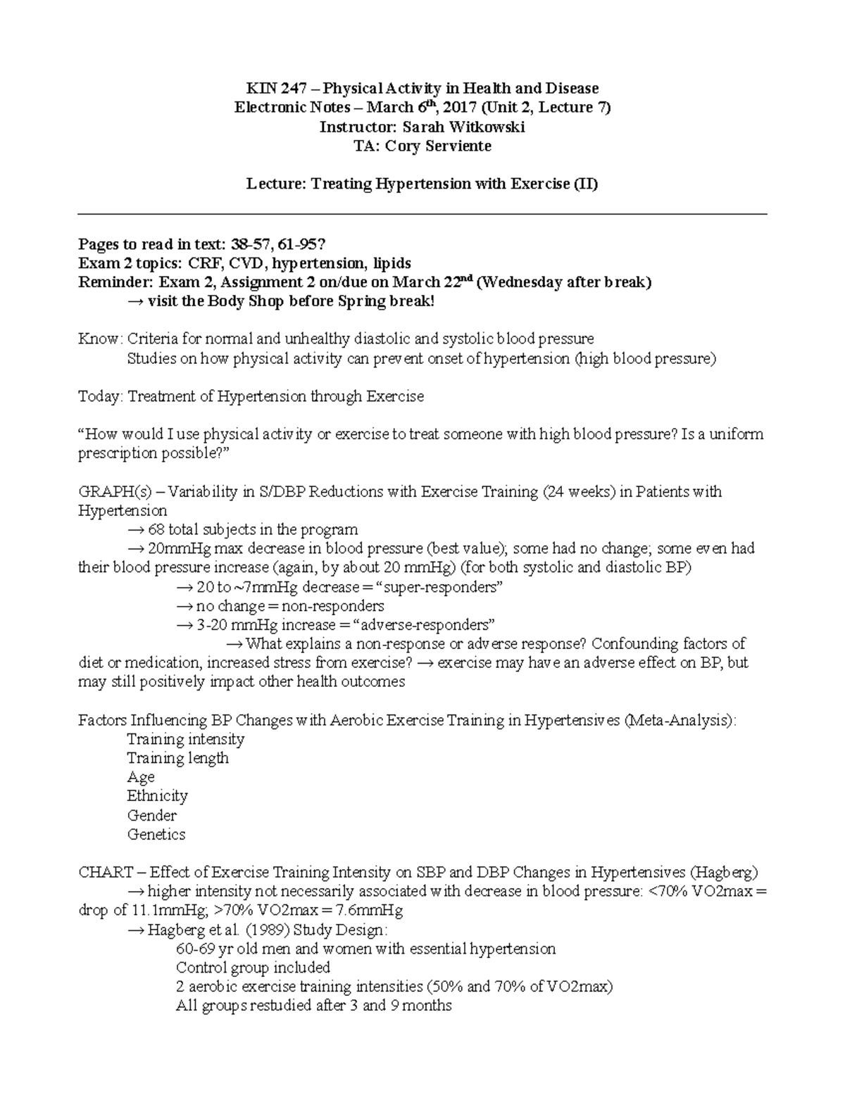 KIN-247 Electronic Notes 03062017 - KIN 247 – Physical Activity in ...