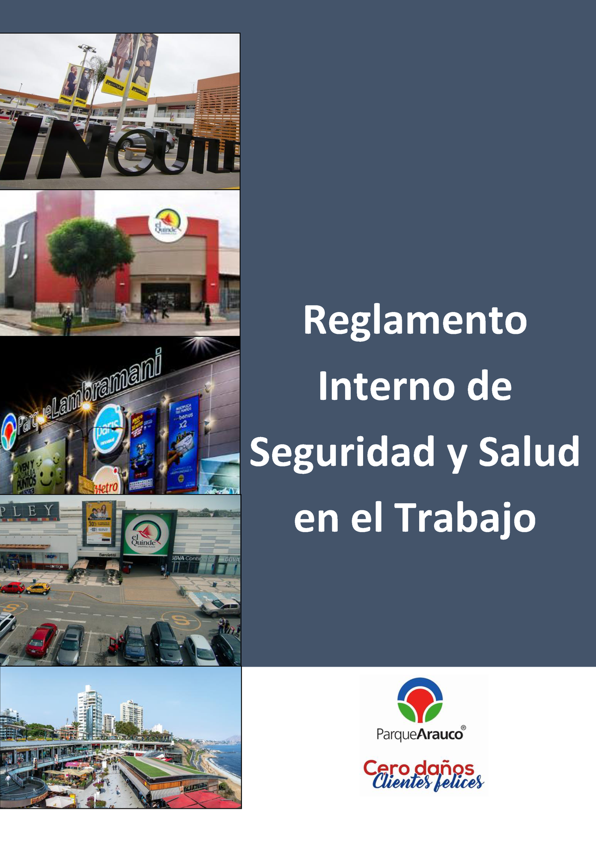 Reglamento Interno DE Seguridad Y Salud EN EL Trabajo - AB - Reglamento ...