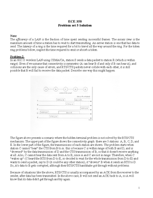 Problem Set 1 - Intro - ECE 358: Problem Set 1 Problem 1. Consider two ...
