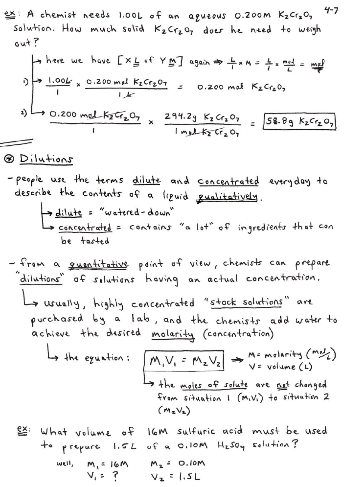 Notes 7 - Types of Chemical Reactions and Solution Stoichiometry ...