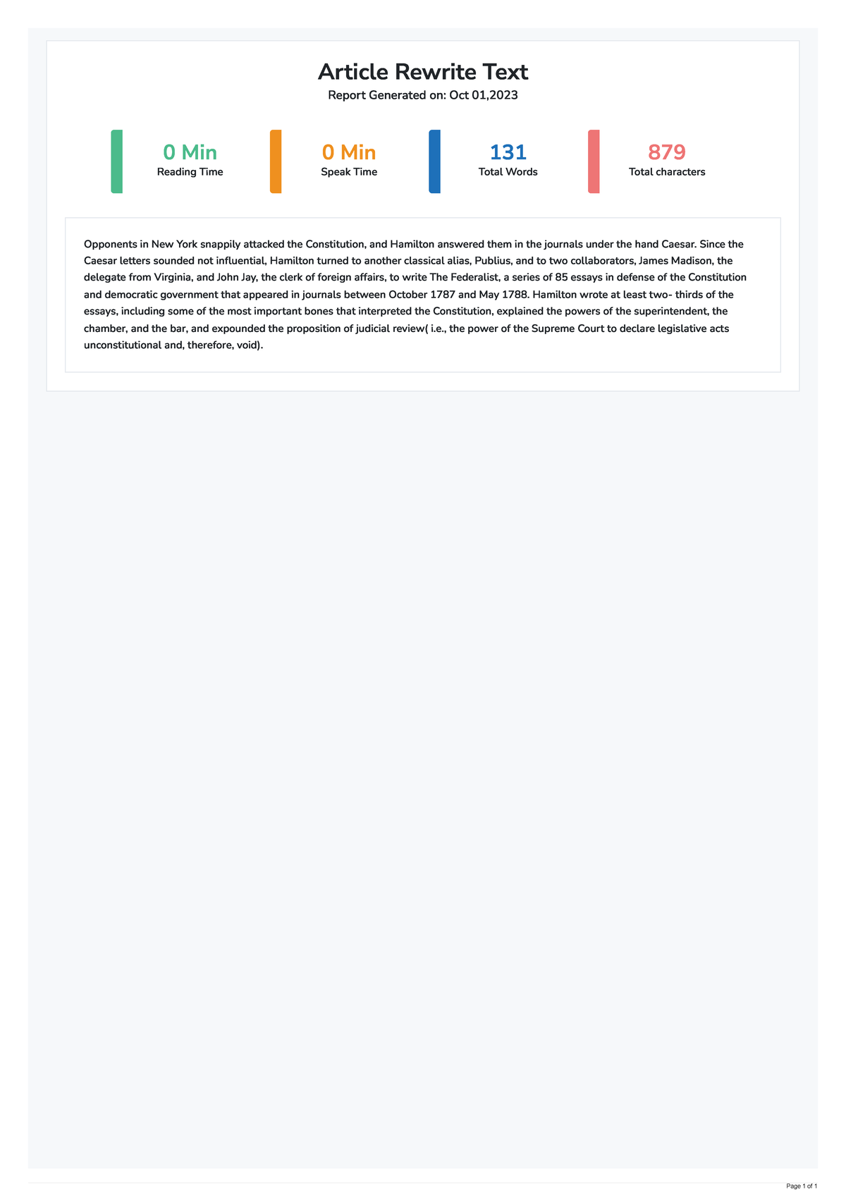 Article rewriter report 34 - Article Rewrite Text Report Generated on ...