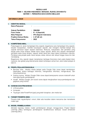 Contoh RPL Mapel Sosiologi Kelas 10 K - MODUL AJAR TEMA 2 : SOSIOLOGI ...