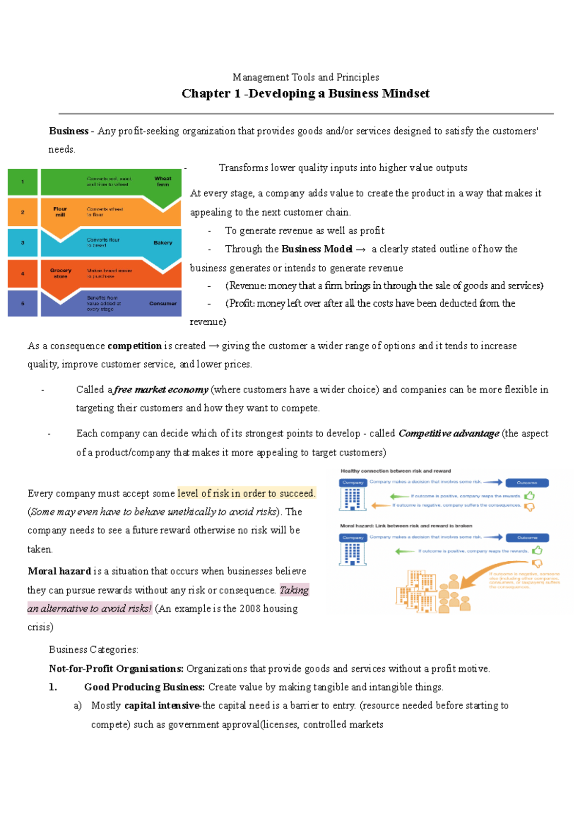 Mangement Tools and Principles Notes for Finals - Management Tools and ...