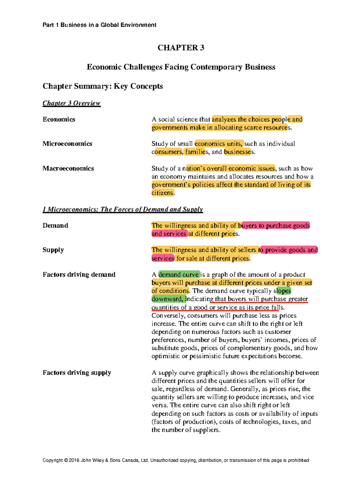 Bus 1038 Chapter 3 Economic Challenges Facing Contemporary Business ...