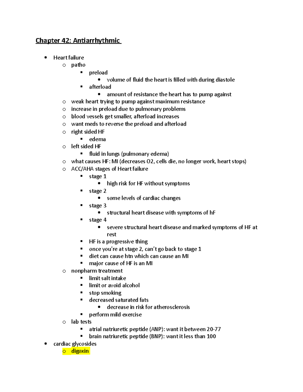 Exam 2 Outline Pharm 2 - lecture notes for exam 2 - Chapter 42 ...