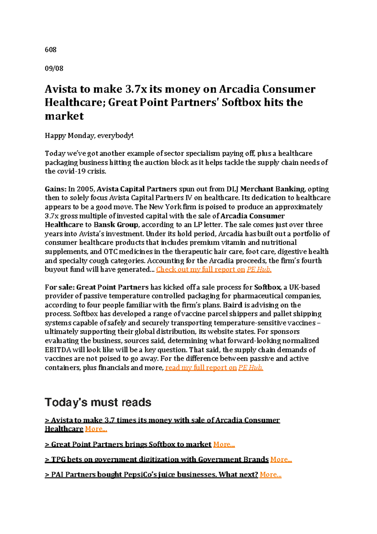 608 Notes de cours 3 608 09/ Avista to make 3 its money on Arcadia