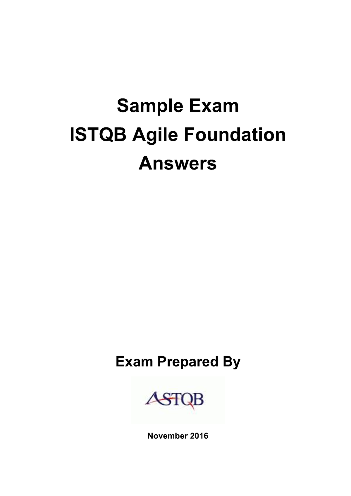 Istqb Agile Tester Extension Sample Exam Answers- Astqb-version ...