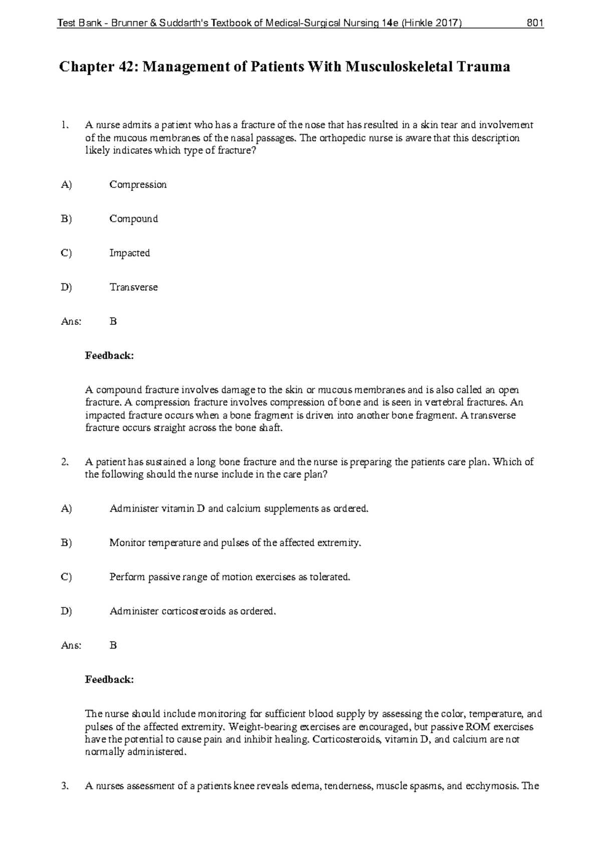 Ch 42 Management Of Patients With Musculoskeletal Trauma - Chapter 42 ...