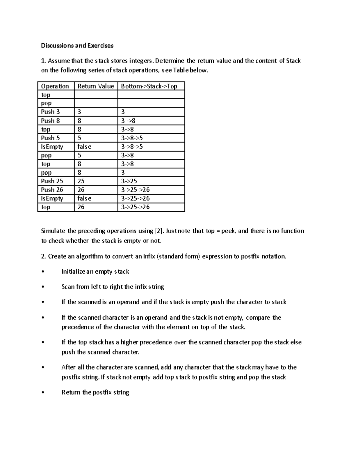 M2L3 - Lecture and Course Guide - Discussions and Exercises Assume that ...