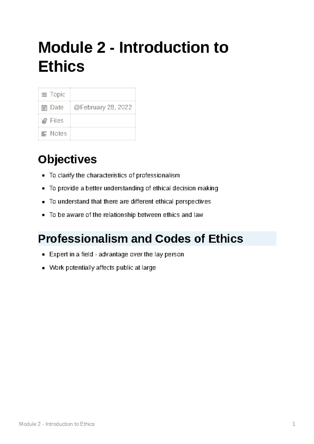 Module 2 - Introduction To Ethics - Module 2 - Introduction To Ethics ...