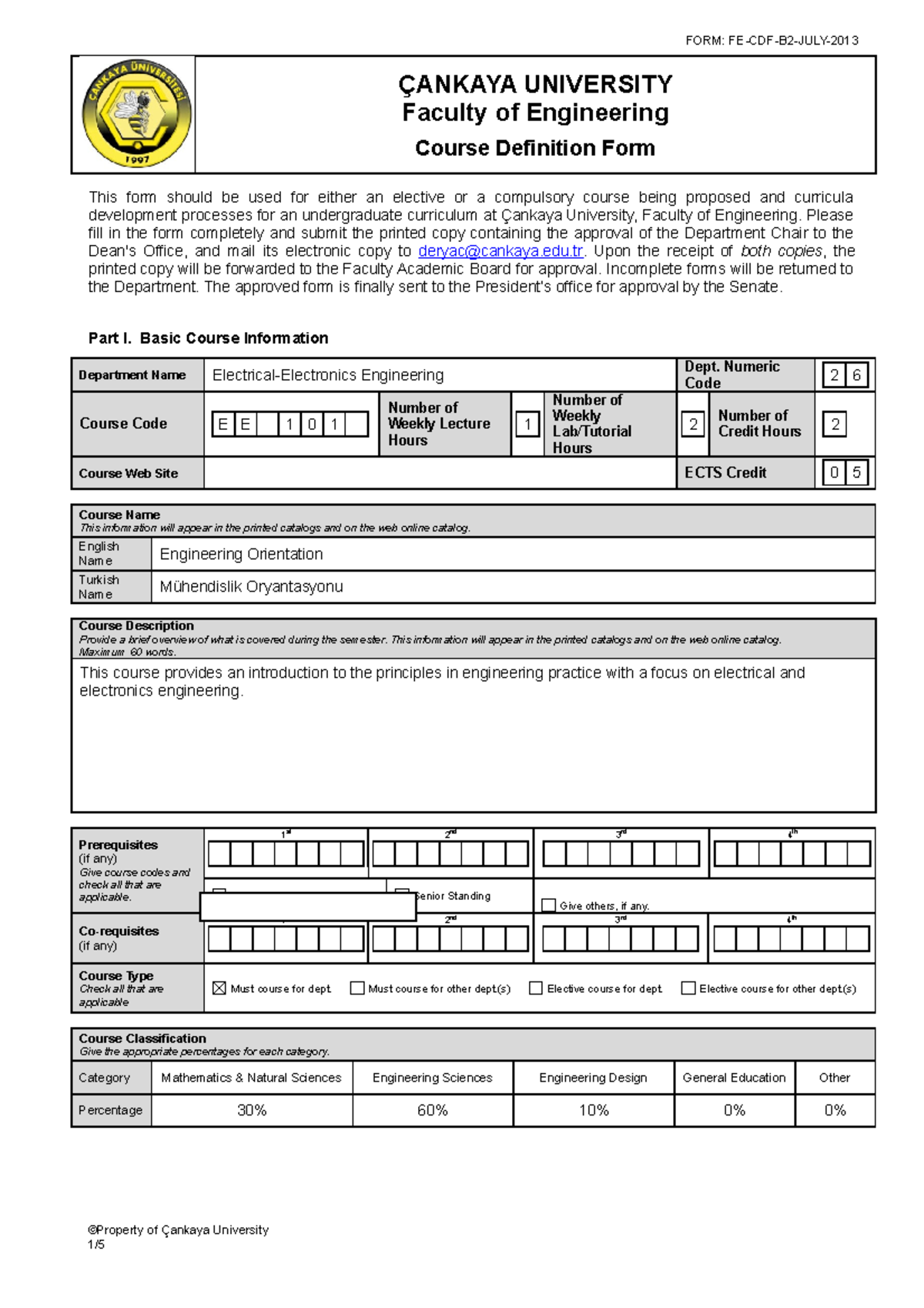 EE101 OC - information - ÇANKAYA UNIVERSITY Faculty of Engineering ...