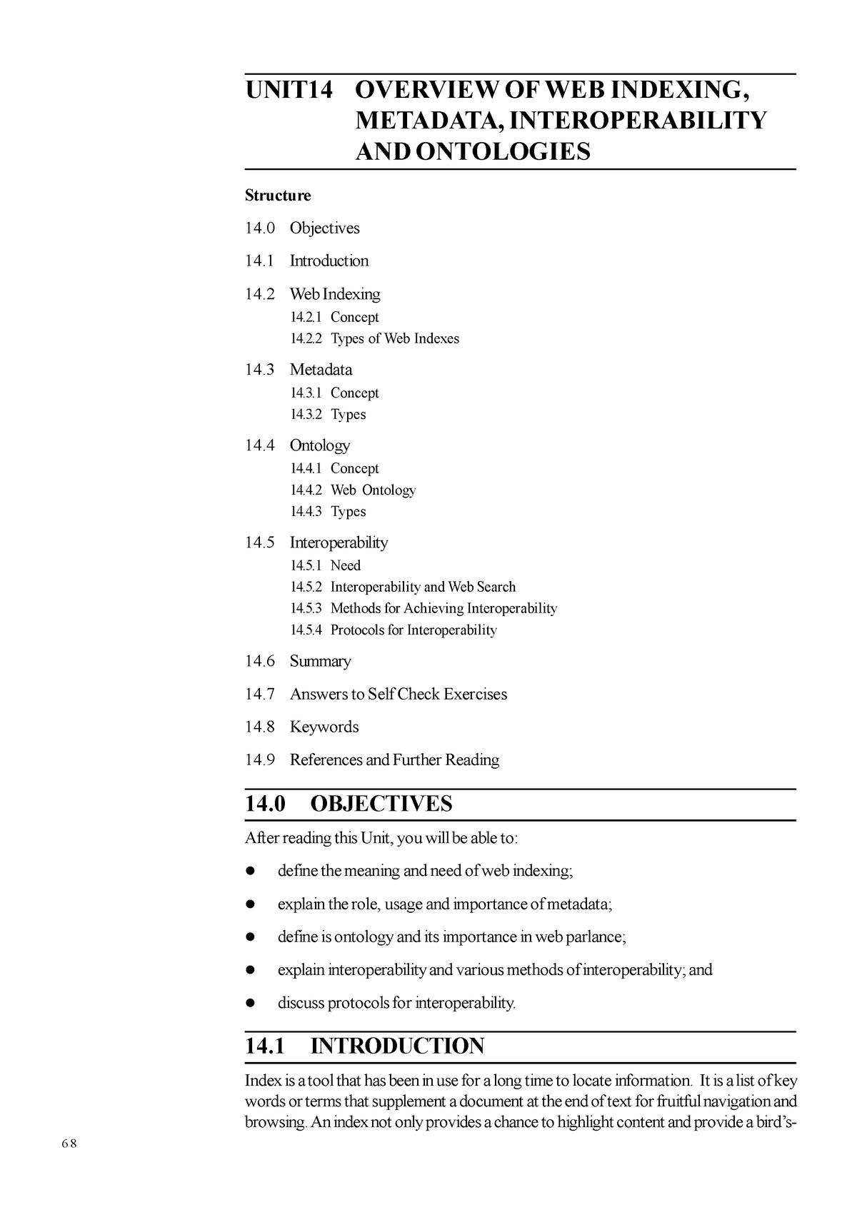 Unit-14 - Library Science - UNIT14 OVERVIEW OF WEB INDEXING, METADATA ...