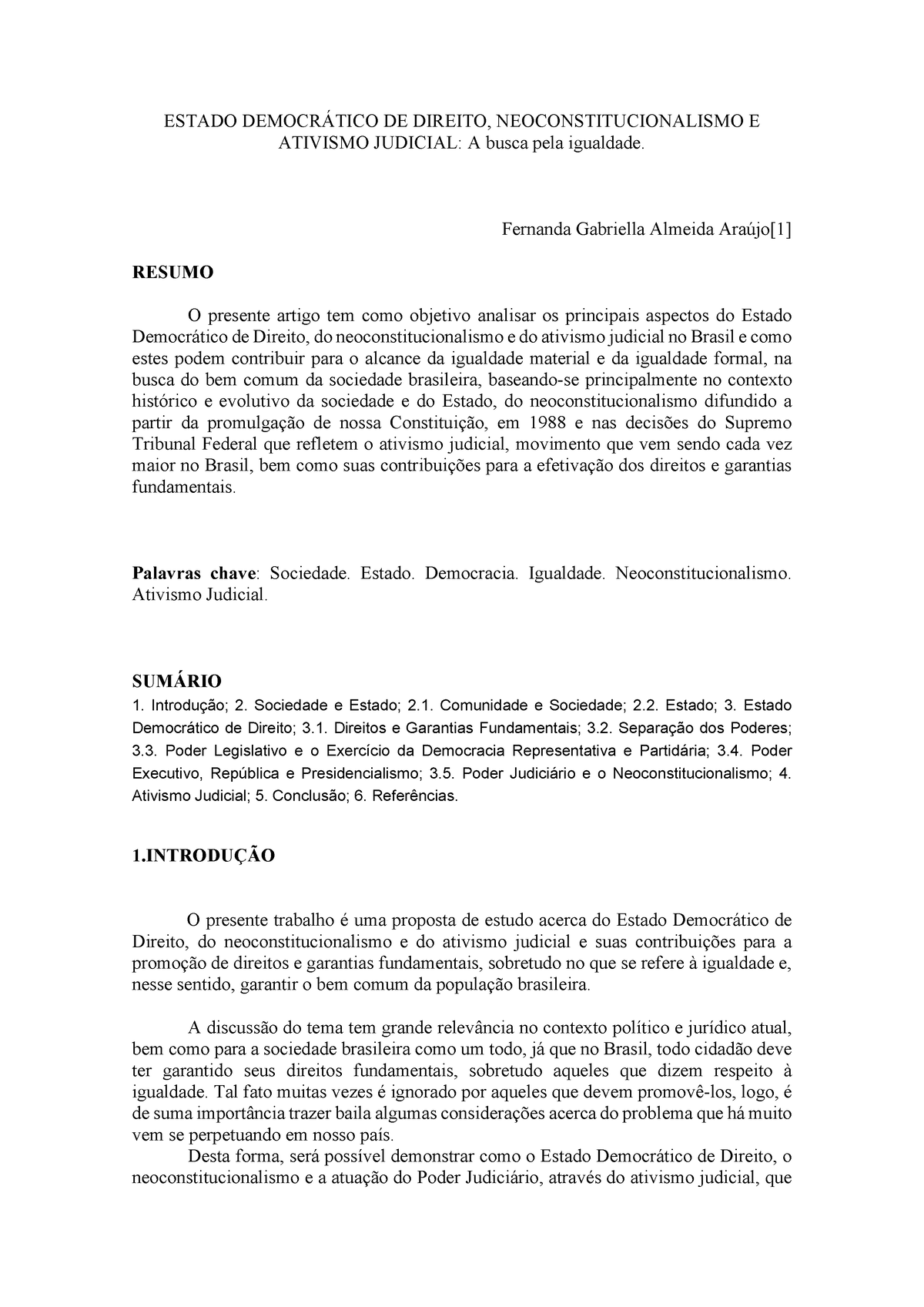 Trabalho De Conclusão De Curso - Direito Constitucional - ESTADO ...