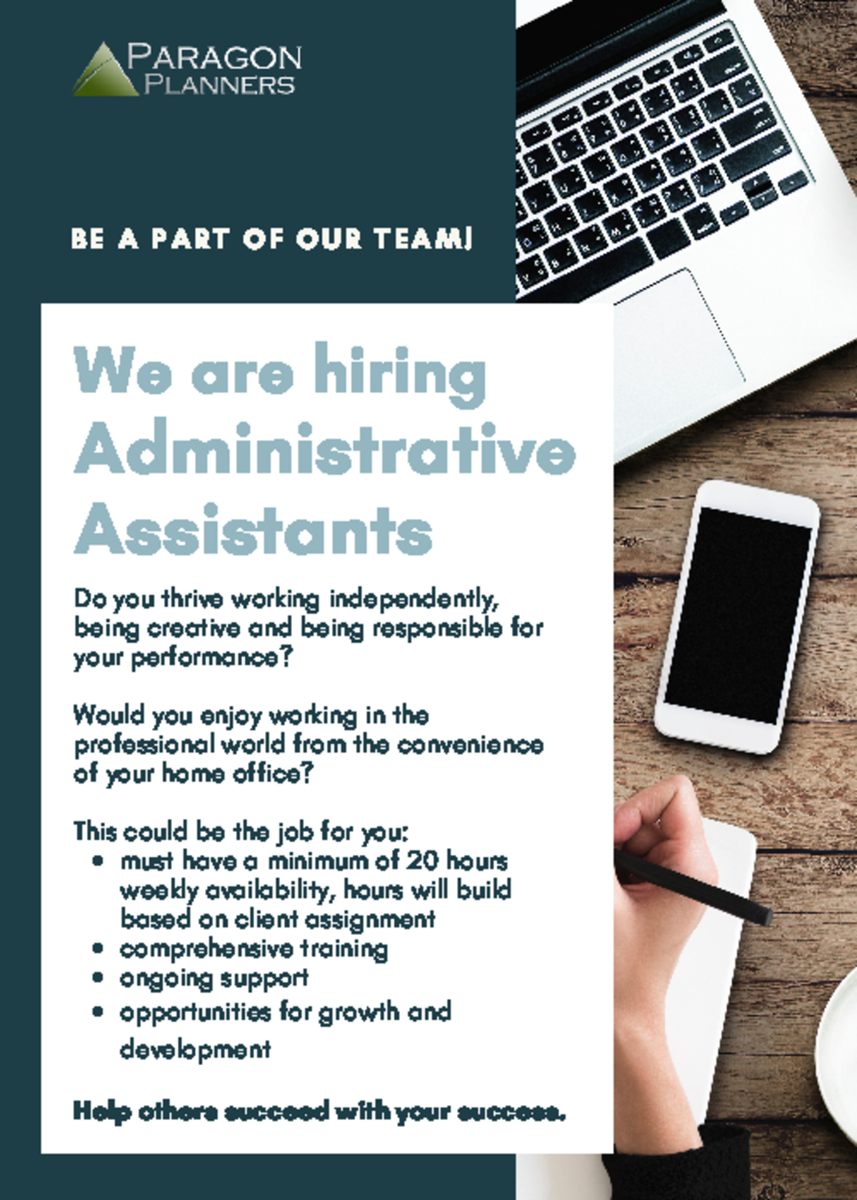 Paragon Administrative Assistant Job Post A creative and resourceful