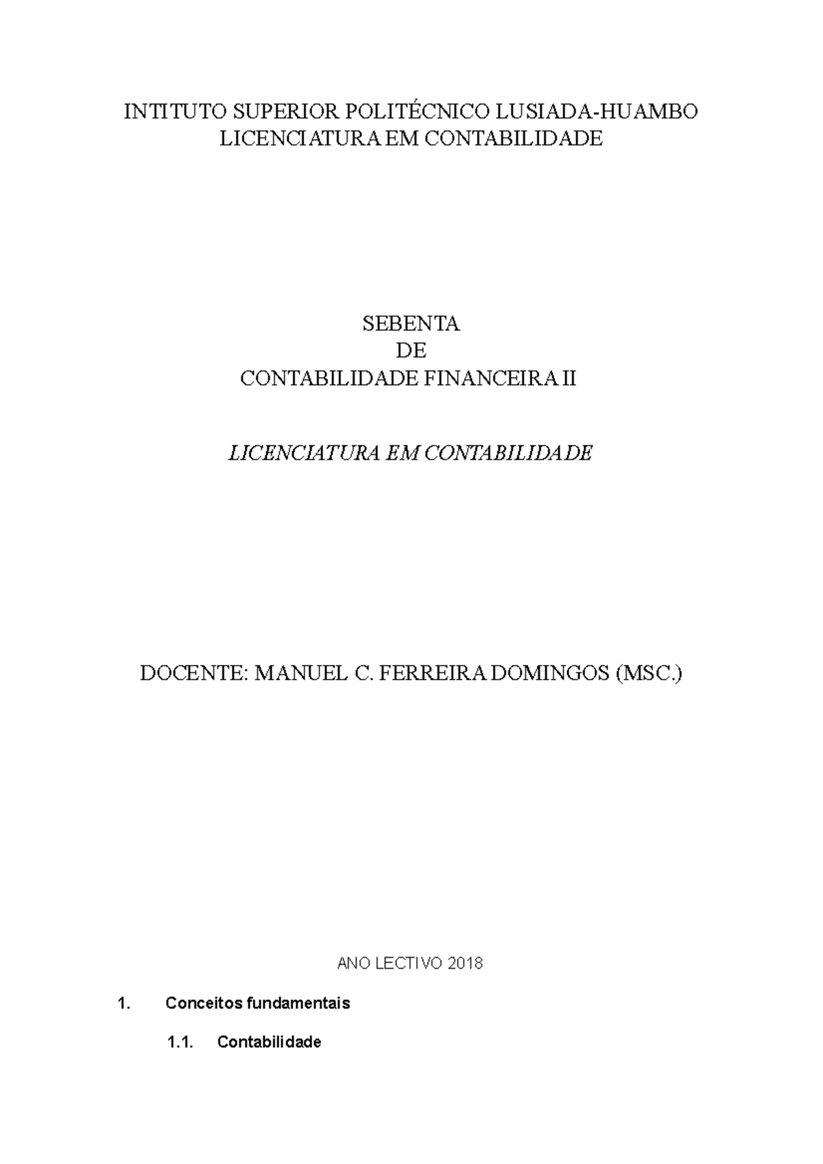 Sebenta Contabilidade Financeira II Lusiada - INTITUTO SUPERIOR ...