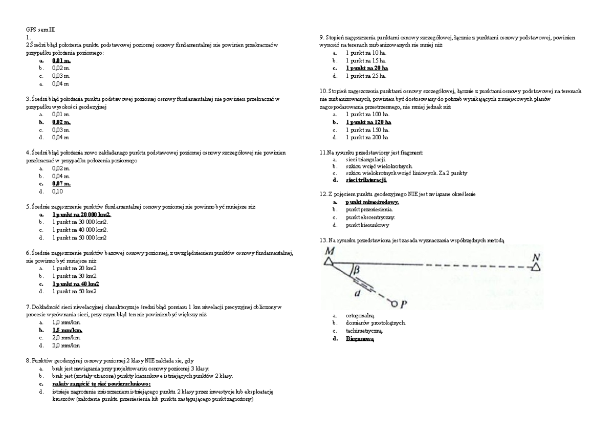 Gpsdo-drukui-1 - Notatki Z Wykładu 1-14 - Geodezyjne Pomiary ...