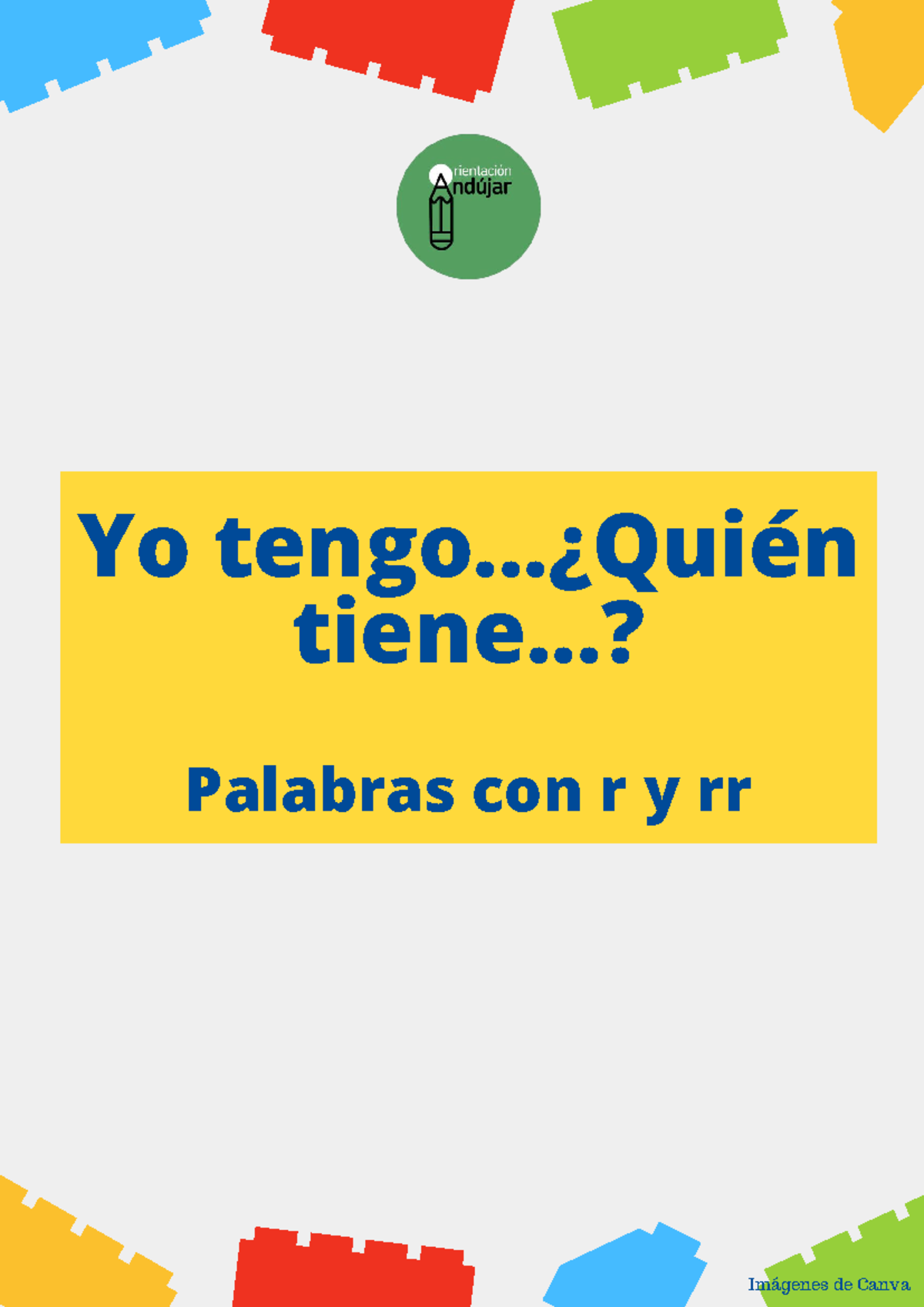 Yo tengo quien tiene - material - Yo tengo...¿Quién tiene...? Palabras ...