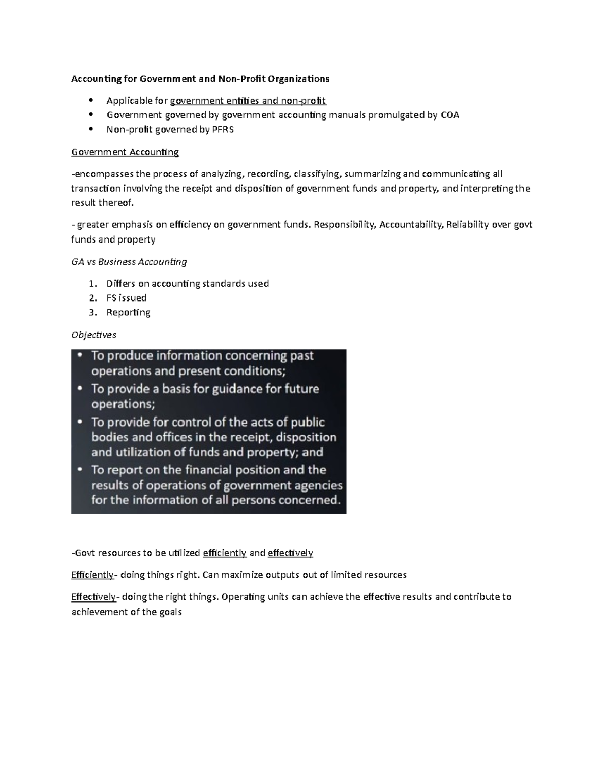 1 - Summary for Introduction - Accoun琀椀ng for Government and Non-Pro昀椀t ...