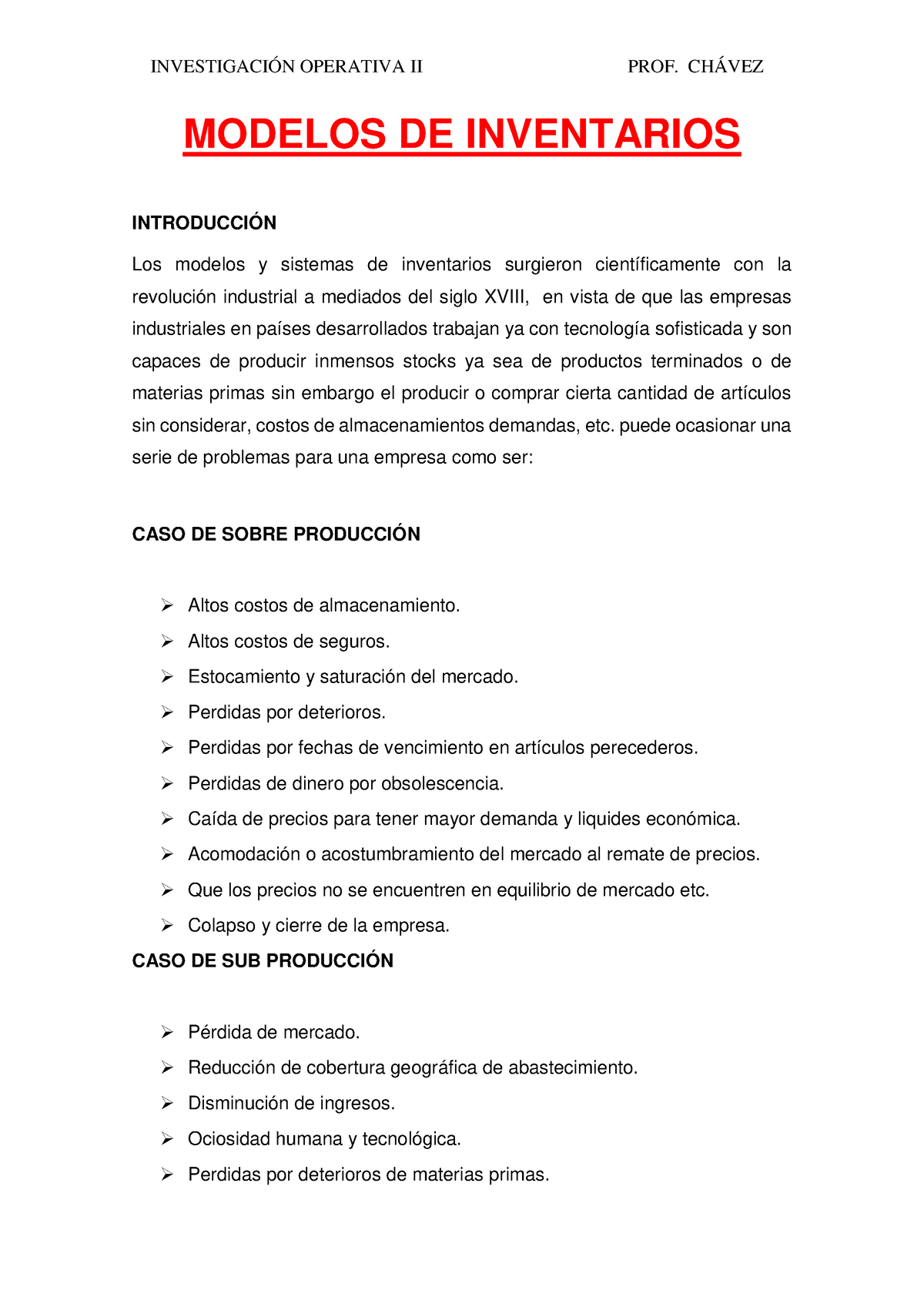 Modelos De Inventarios 1 Modelos De Inventarios IntroducciÓn Los Modelos Y Sistemas De 3198