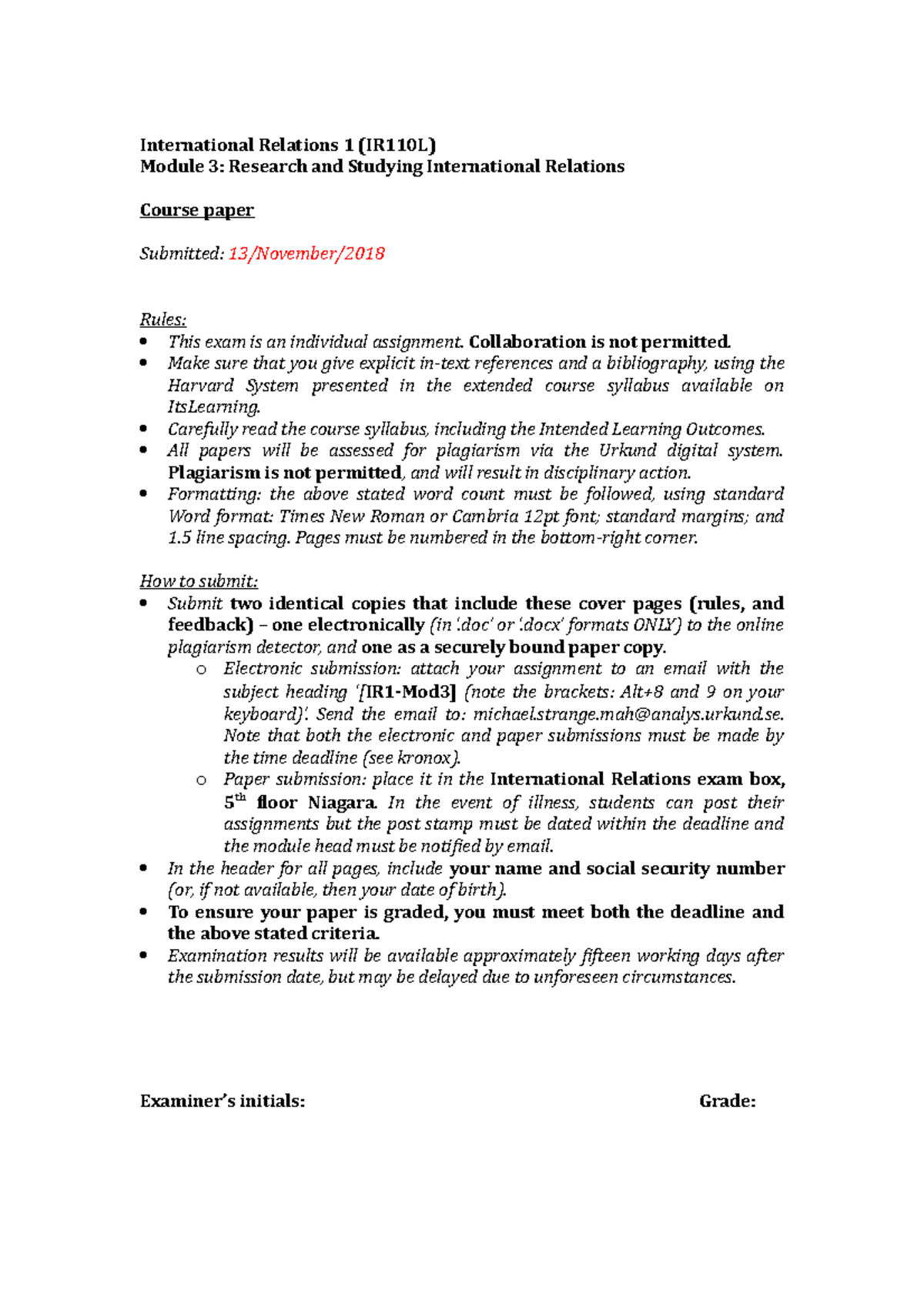 IR1-Mod3, Reaserch Design - International Relations 1 (IR110L) Module 3 ...