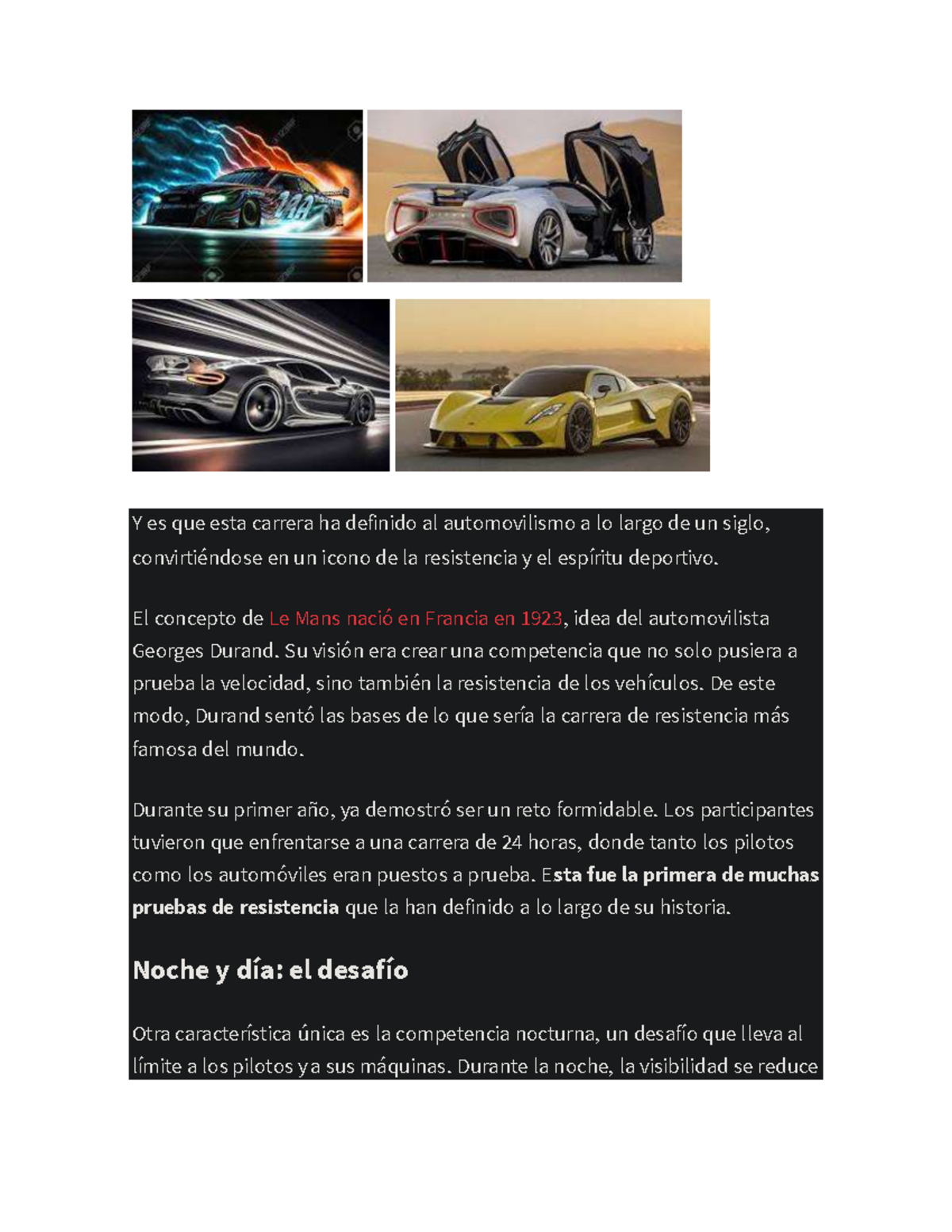 Y es que esta carrera ha definido al automovilismo a lo largo de un ...