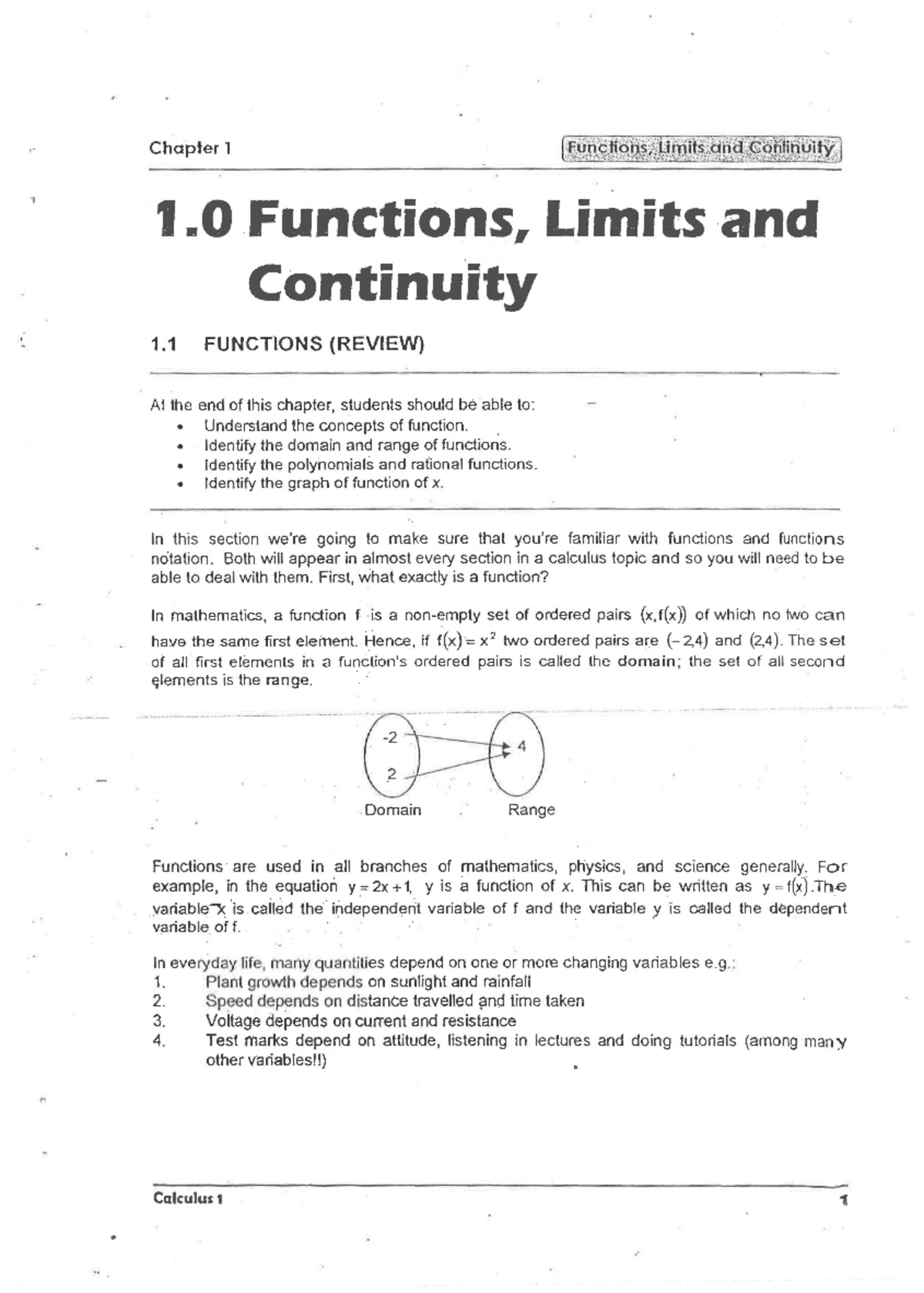 CHAP 1 Manual F - 1 .Functions, Limits ·and ####### Continuity 1 ...