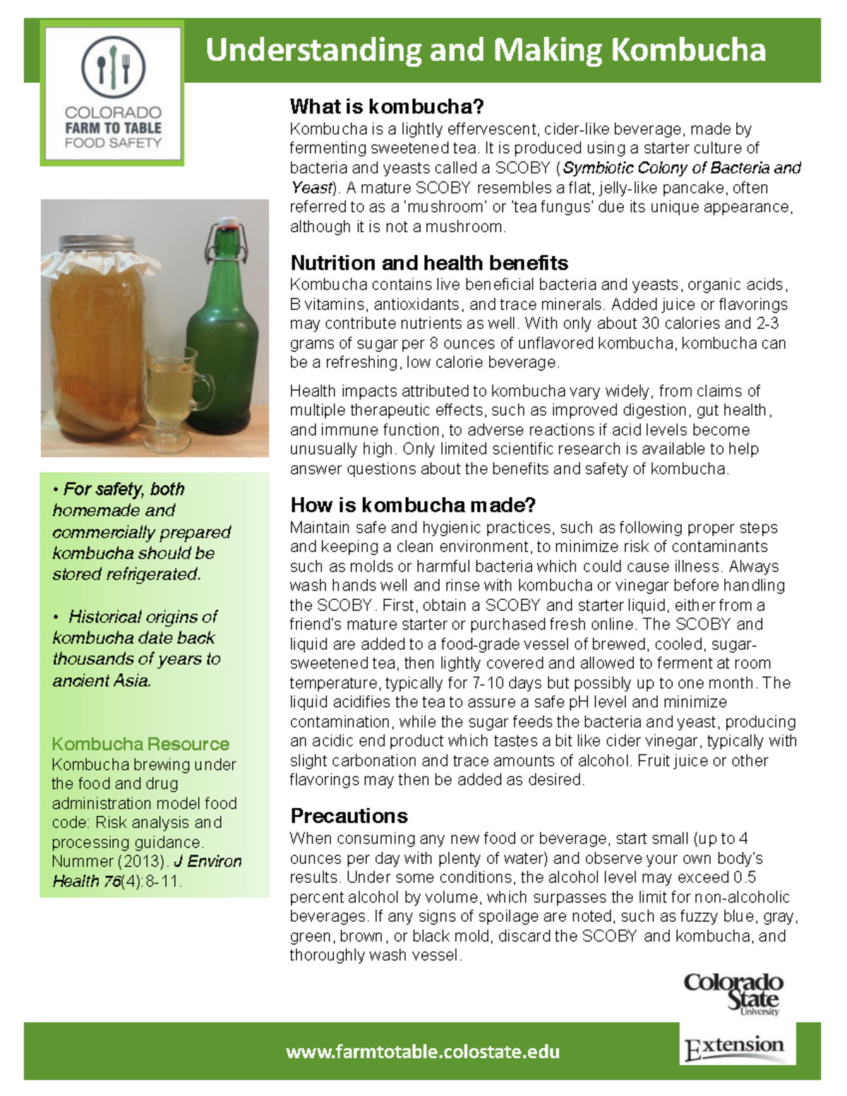 Kombucha-Colorado-State - Understanding and Making Kombucha farmtotable ...