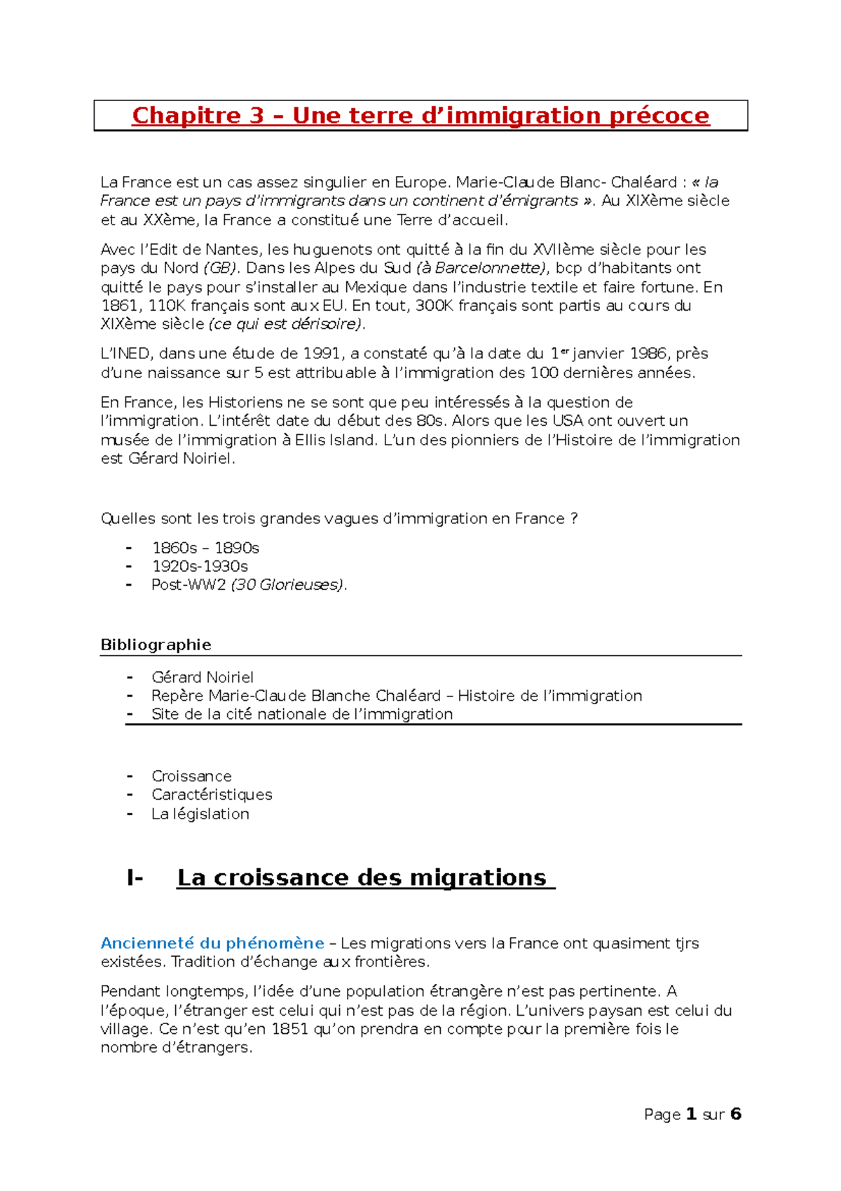 sujet de dissertation sur l'immigration pdf