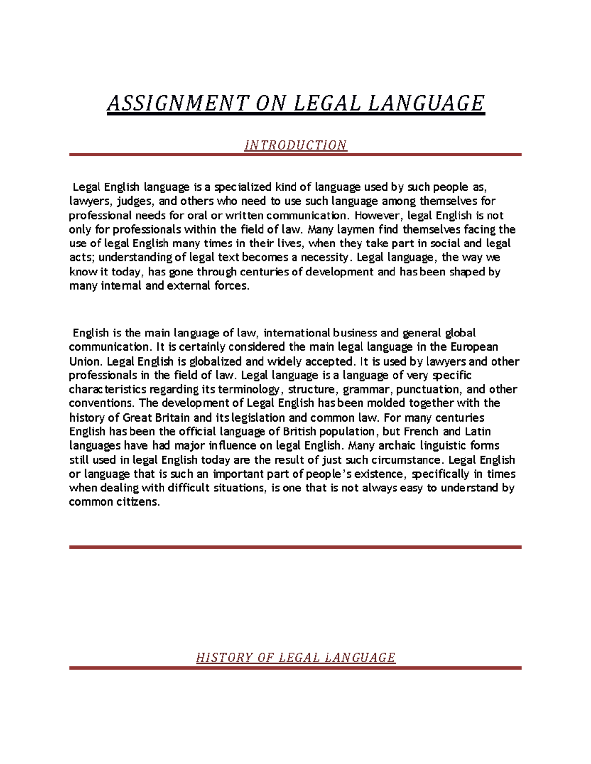 assignment-on-legal-language-by-aniket-mishra-4th-sem-assignment-on