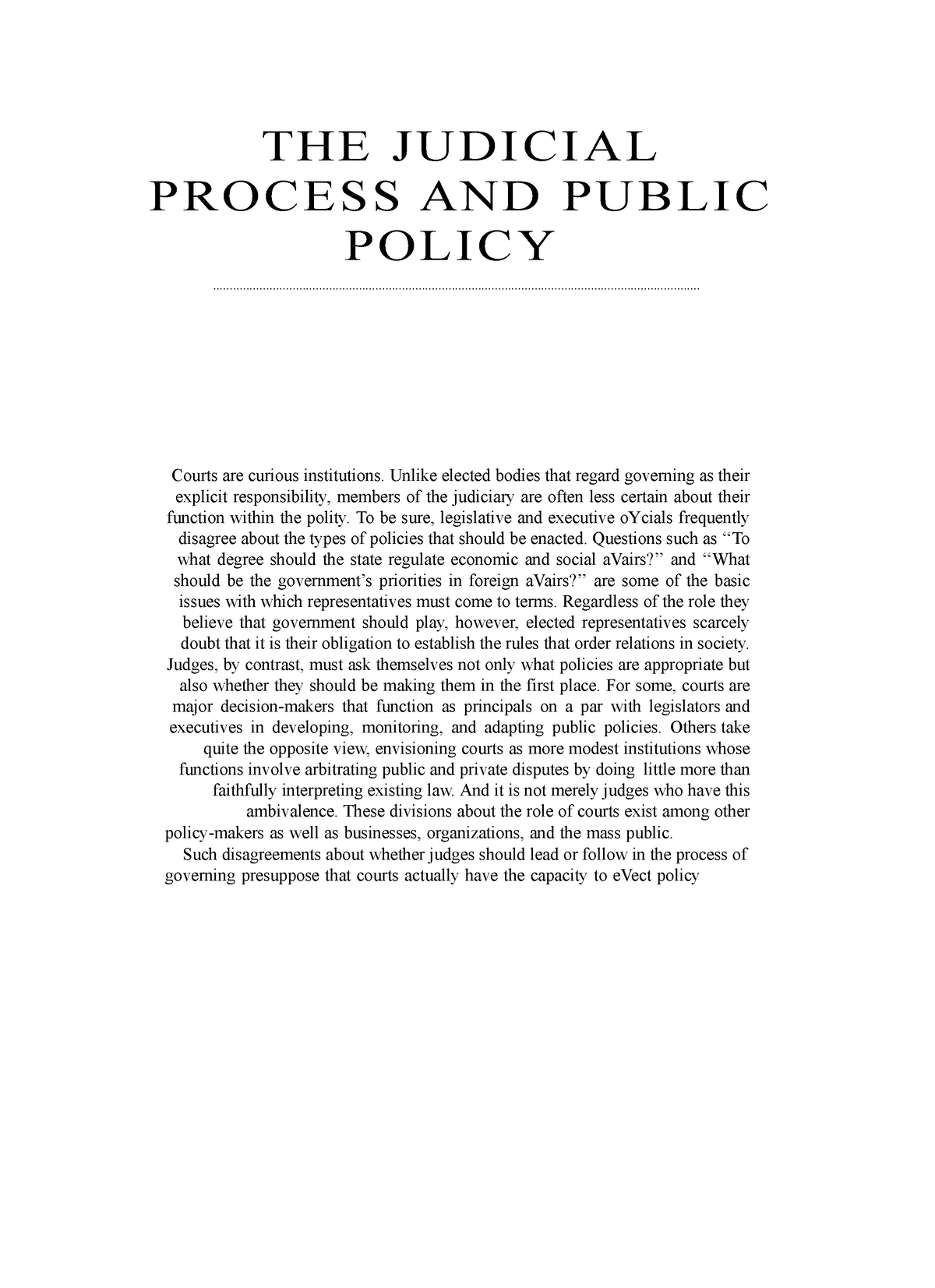 THE Judicial Process AND Public Policy - THE JUDICIAL PROCESS AND ...