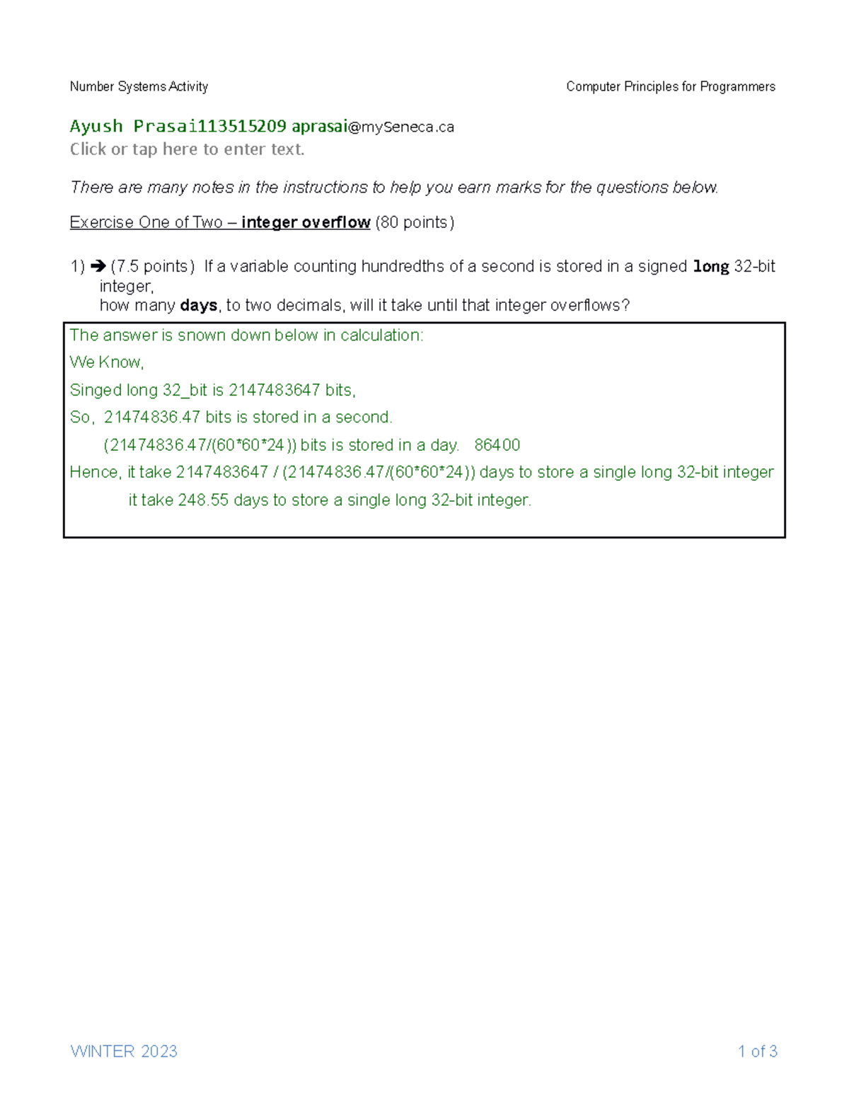 CP4P Number Systems Activity Answers - Number Systems Activity Computer ...