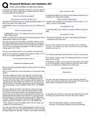 PSYC202 tri 1 notes - PSYC TOPIC 1 WEEK 1 – INTRODUCTION AND METHODS ...