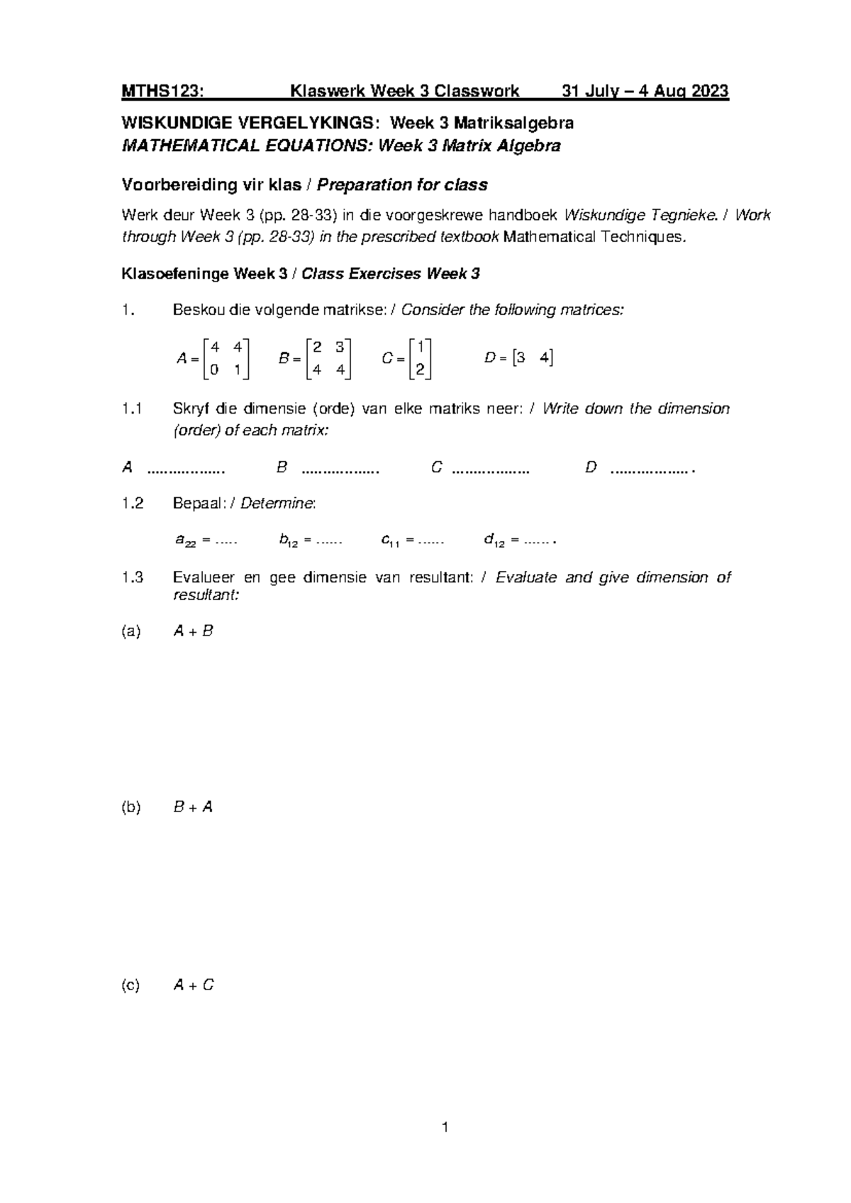 MTHS123 Week 3 2023 - This file contains a woksheet to summarise the ...