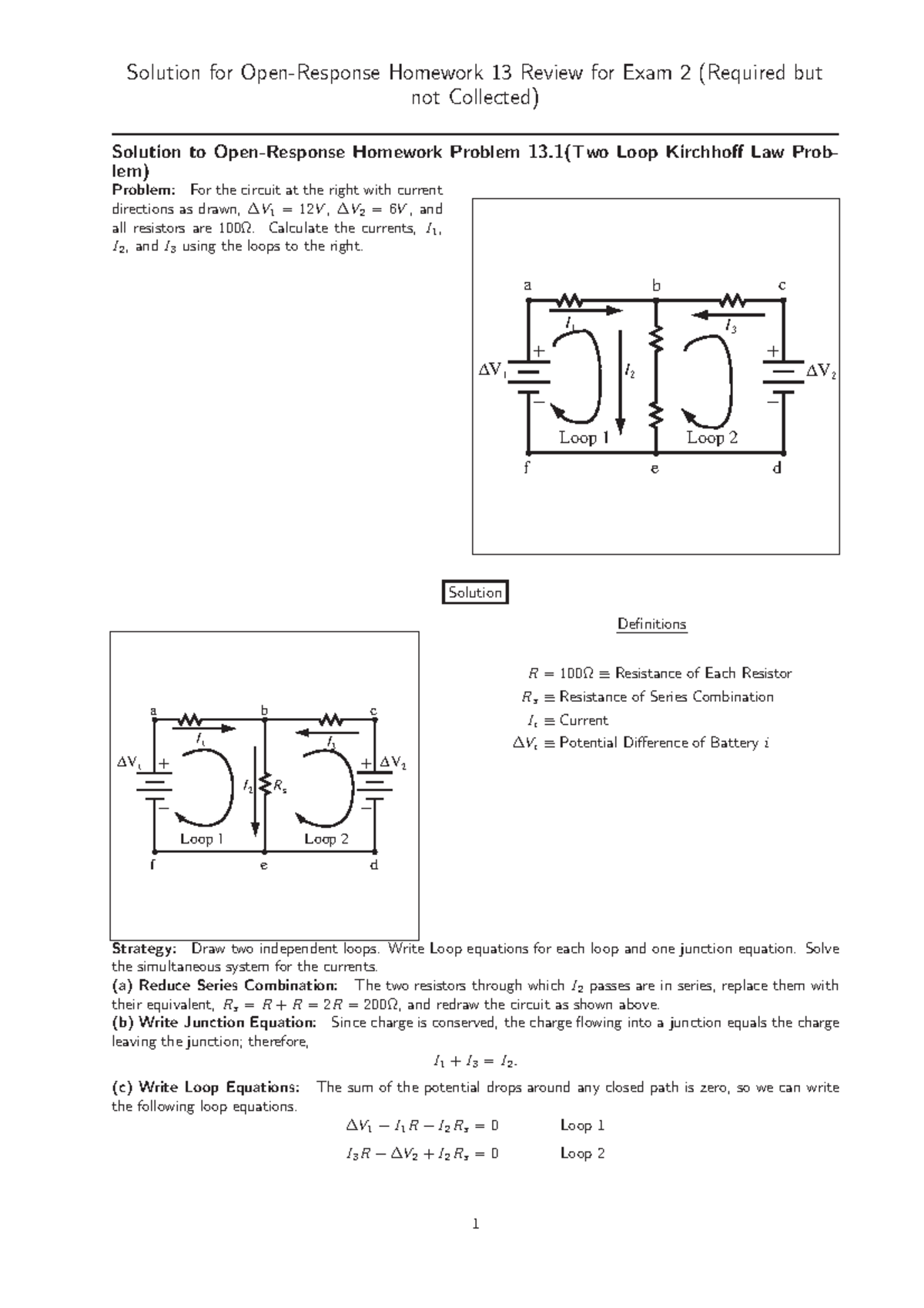 Homework-13-sln - Solution for Homework 13 Review for Exam 2 (Required ...