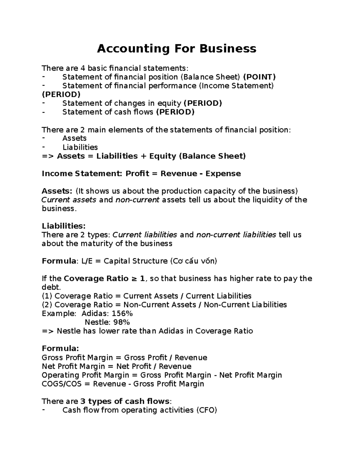 Accounting For Business Accounting For Business There Are 4 Basic Financial Statements 5889